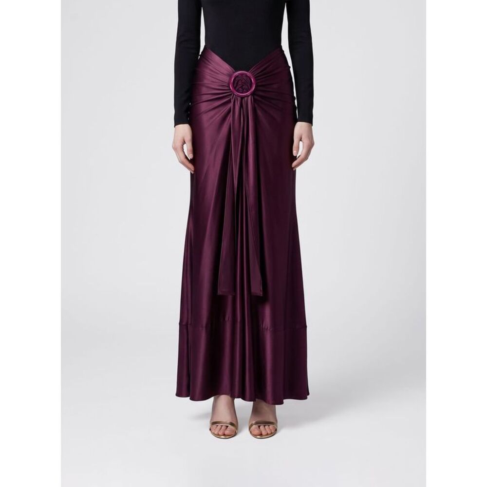 Rabanne Women Pencil Midi Skirt Rabanne In Draped Jersey With High Waist